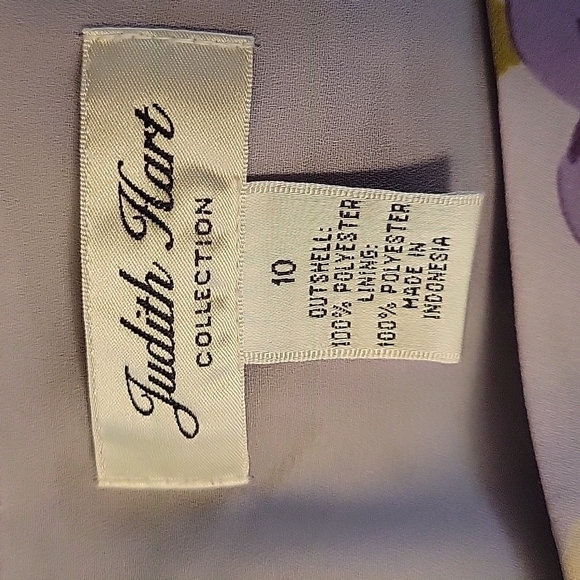 VTG JUDITH HART 1990s Fairycore Lavendar Floral Chiffon Maxi Tank Dress - Picture 6 of 6